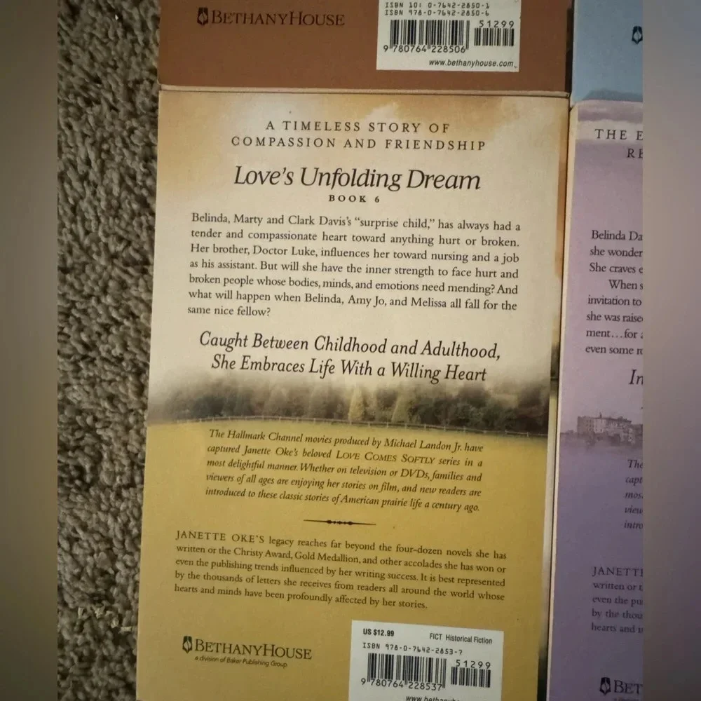 Love Comes Softly books 3,5,6,7,8 by Janette Oke paperback books